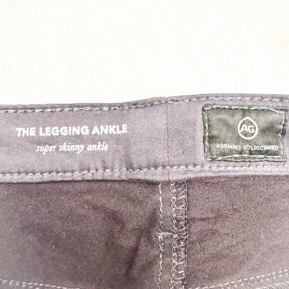 AG The Legging Ankle Super Skinny Ankle Dark Gray Coated Pants Size 27 - Picture 7 of 8